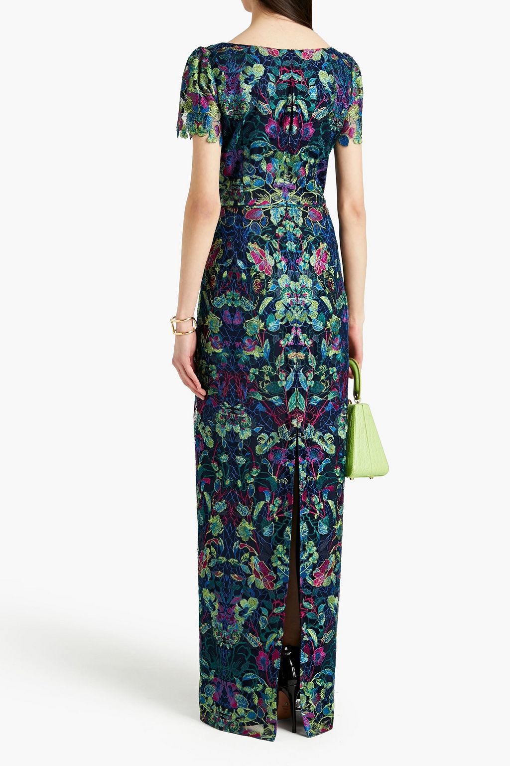 MARCHESA NOTTE Embroidered tulle gown