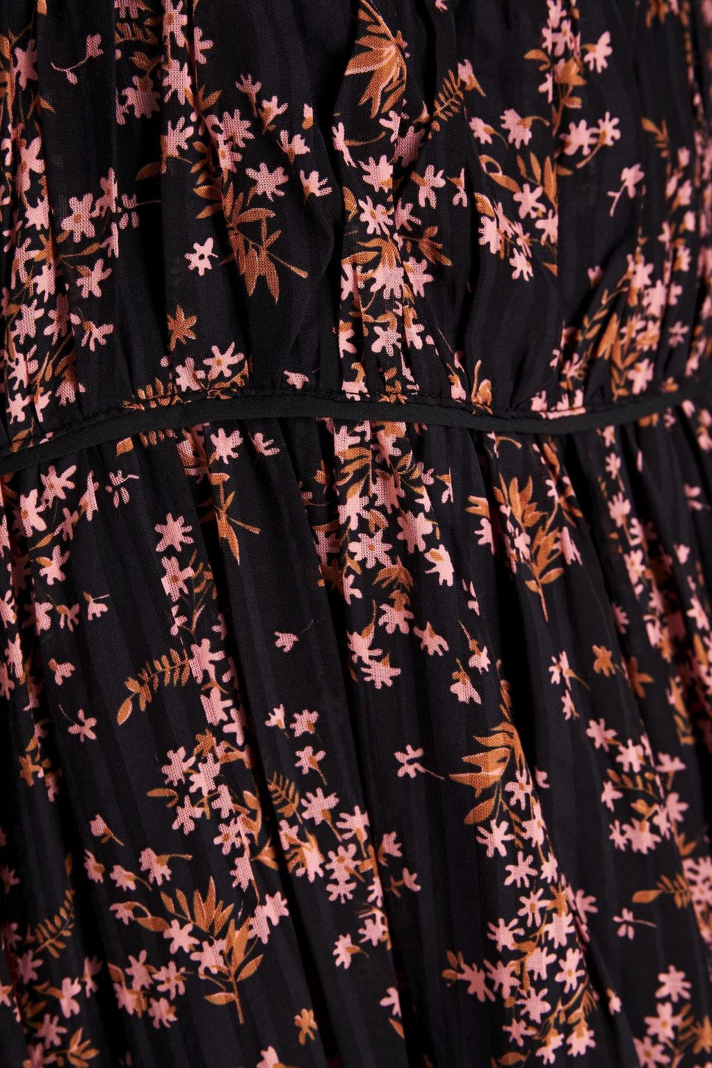 ULLA JOHNSON Joan gathered floral-print cotton-blend jacquard midi dress