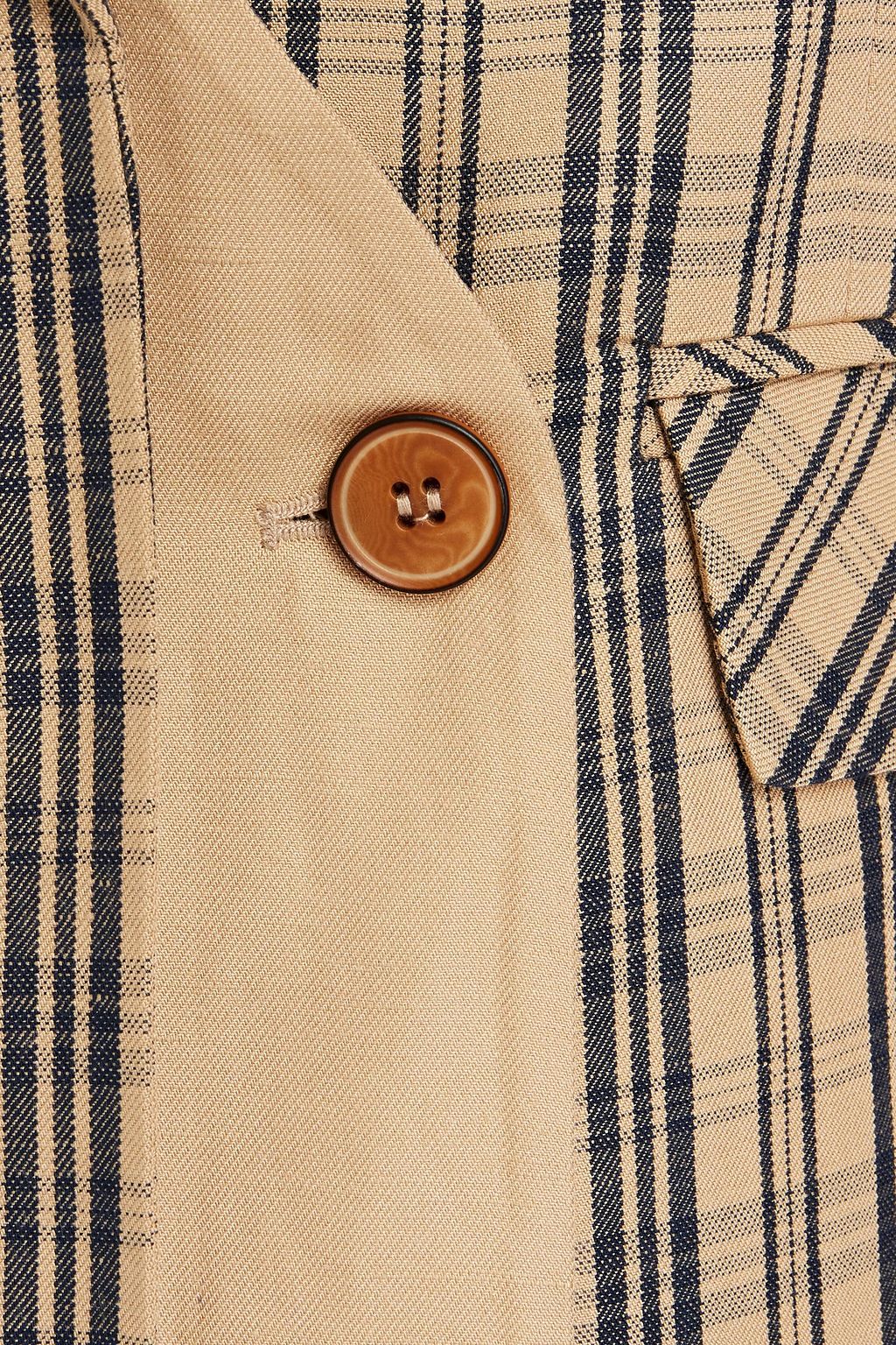 SIMKHAI Leanna double-breasted checked twill blazer