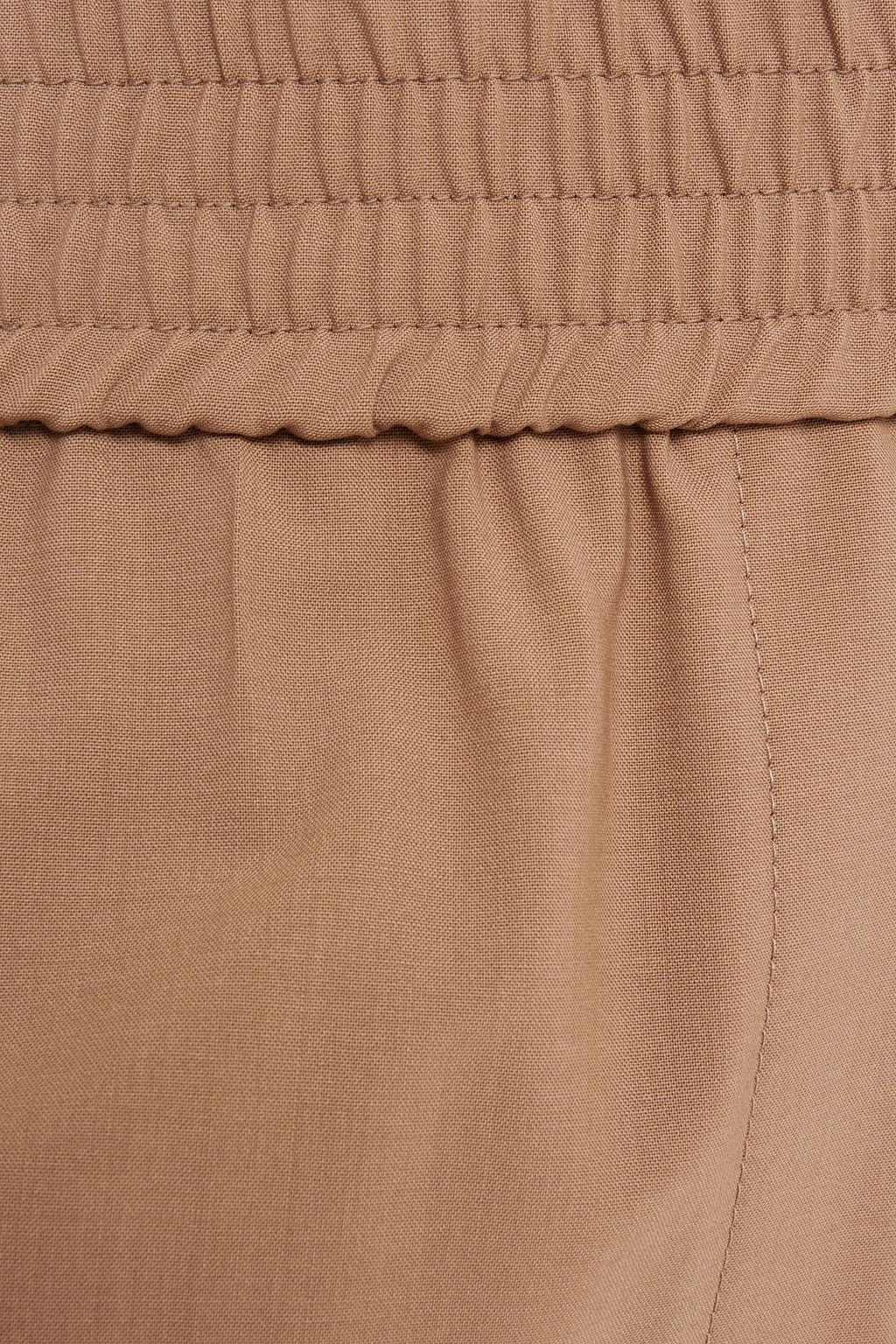 BRUNELLO CUCINELLI Bead-embellished wool-blend tapered pants