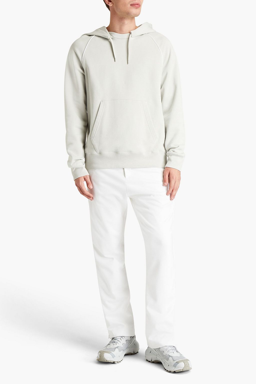 HELMUT LANG Printed French cotton-terry hoodie