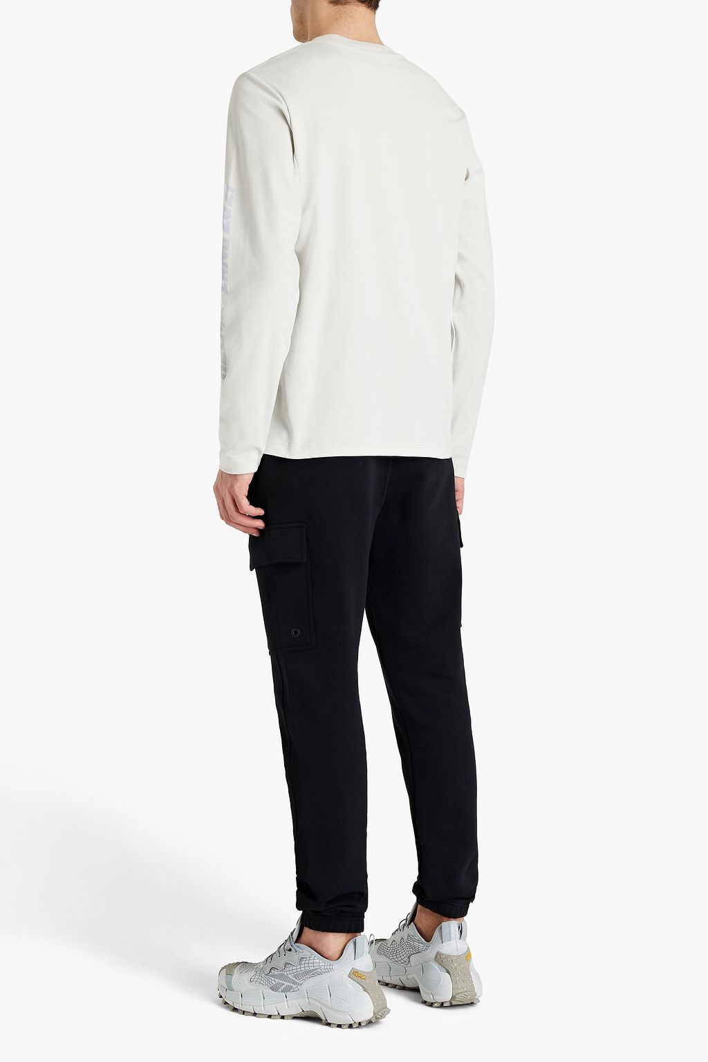 HELMUT LANG Flocked printed cotton-jersey T-shirt