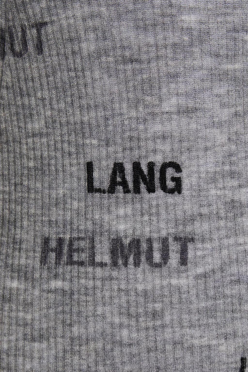 HELMUT LANG Printed ribbed wool top