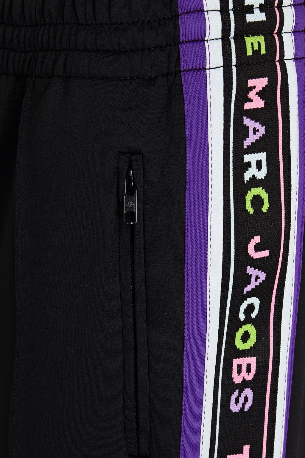 MARC JACOBS Jacquard-trimmed stretch-jersey track pants