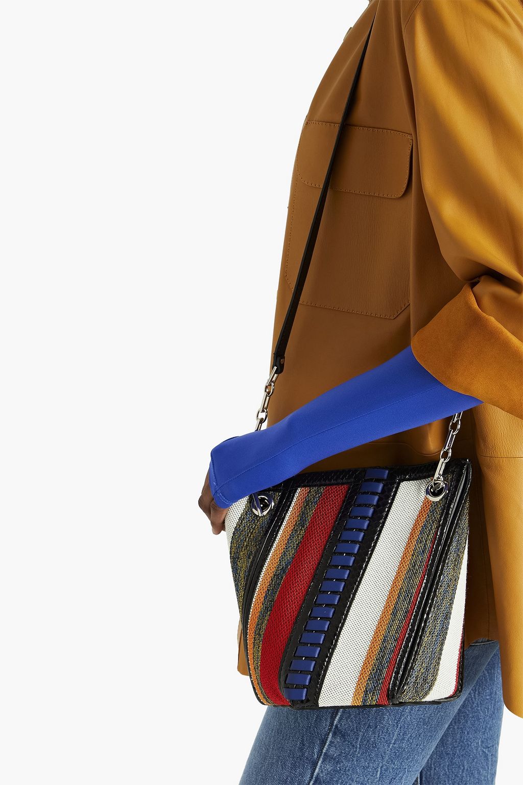 PROENZA SCHOULER Hex whipstitched ayers and canvas bucket bag