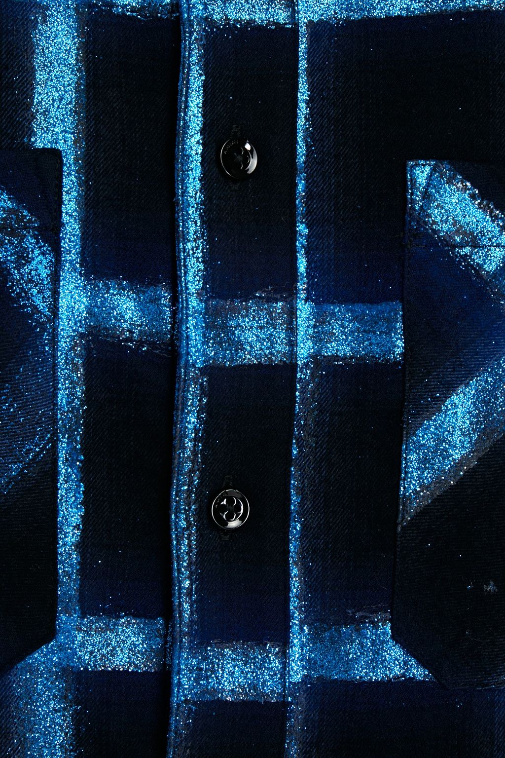 AMIRI Checked glittered cotton-flannel shirt