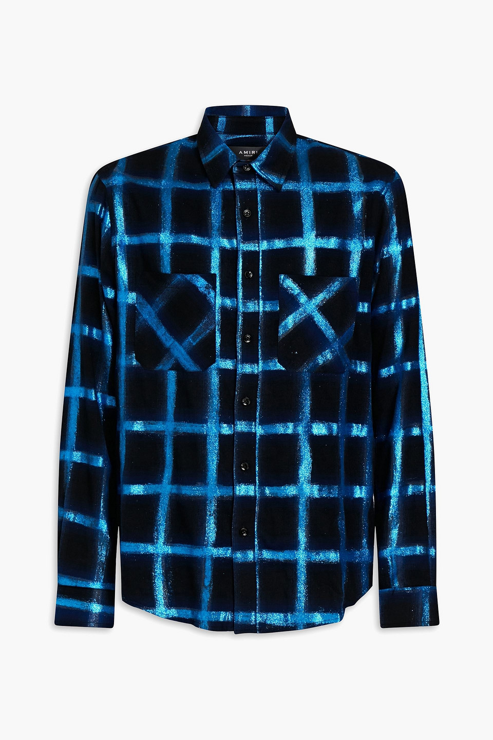 AMIRI Tye Die Flannel Check Shirts S アミリ（tee-shirts kaki 