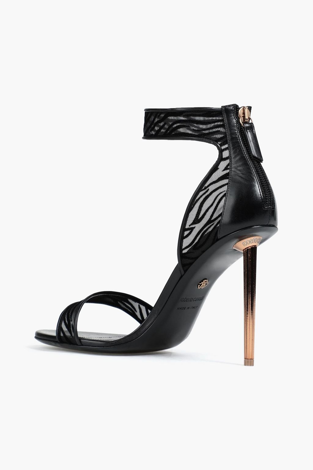 ROBERTO CAVALLI Devoré-velvet sandals