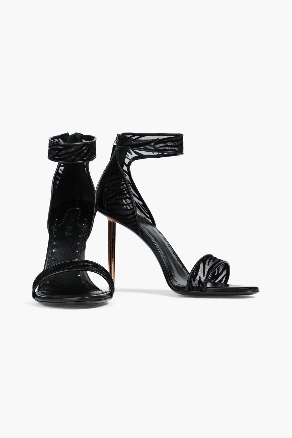 ROBERTO CAVALLI Devoré-velvet sandals