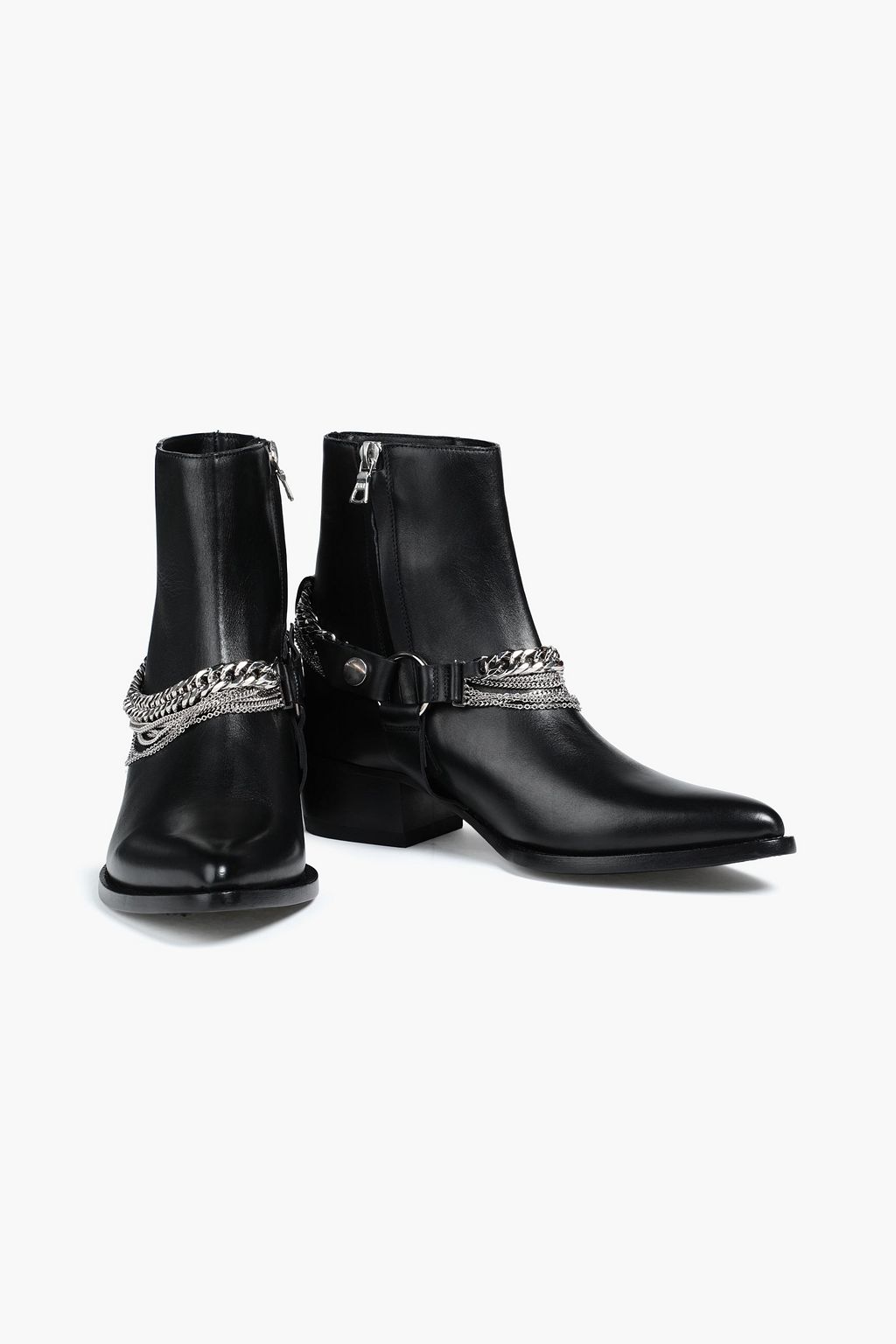 AMIRI Chain-embellished leather boots | THE OUTNET