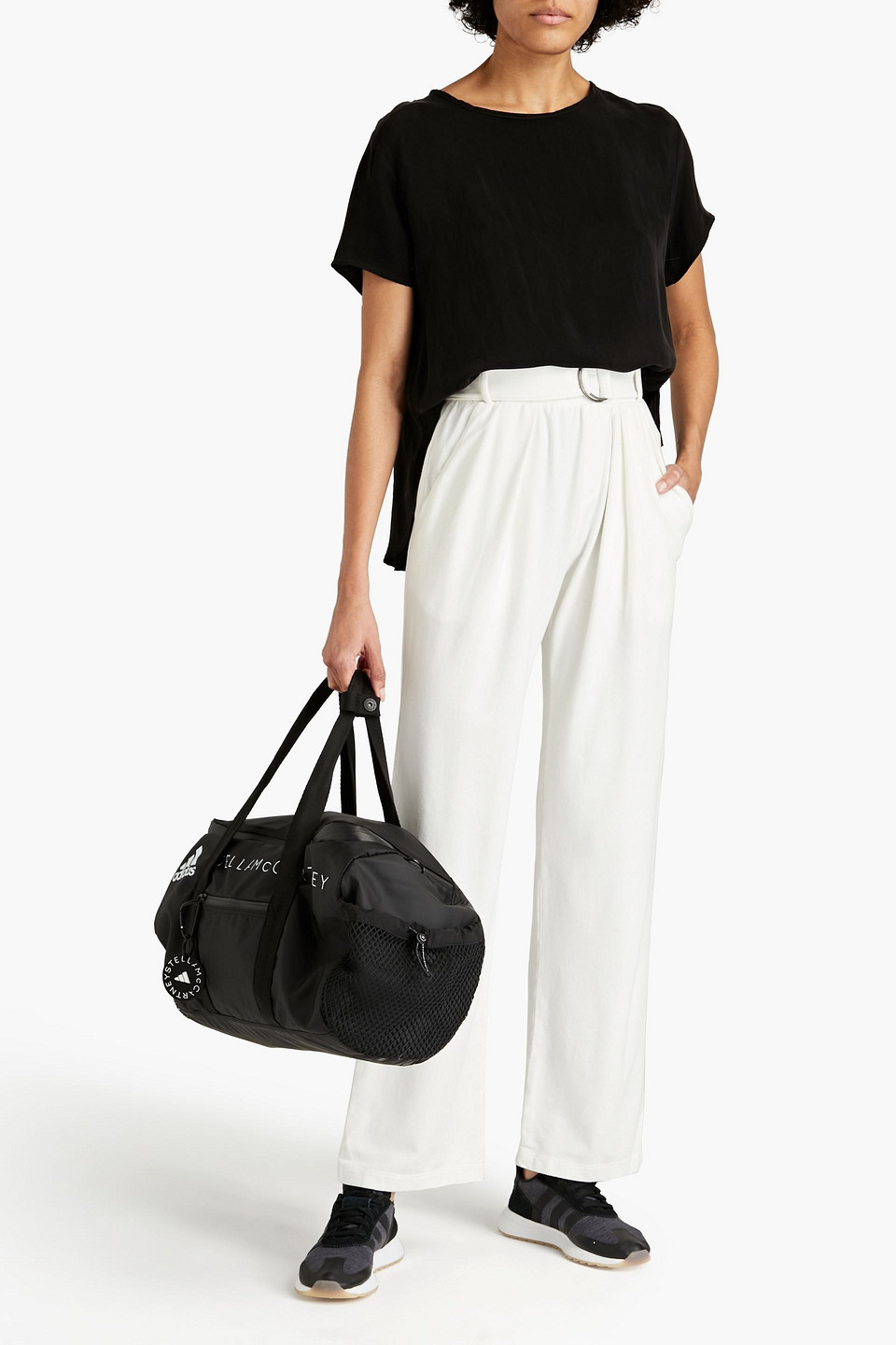 Heroine Sport Washed-cupro T-shirt In Black