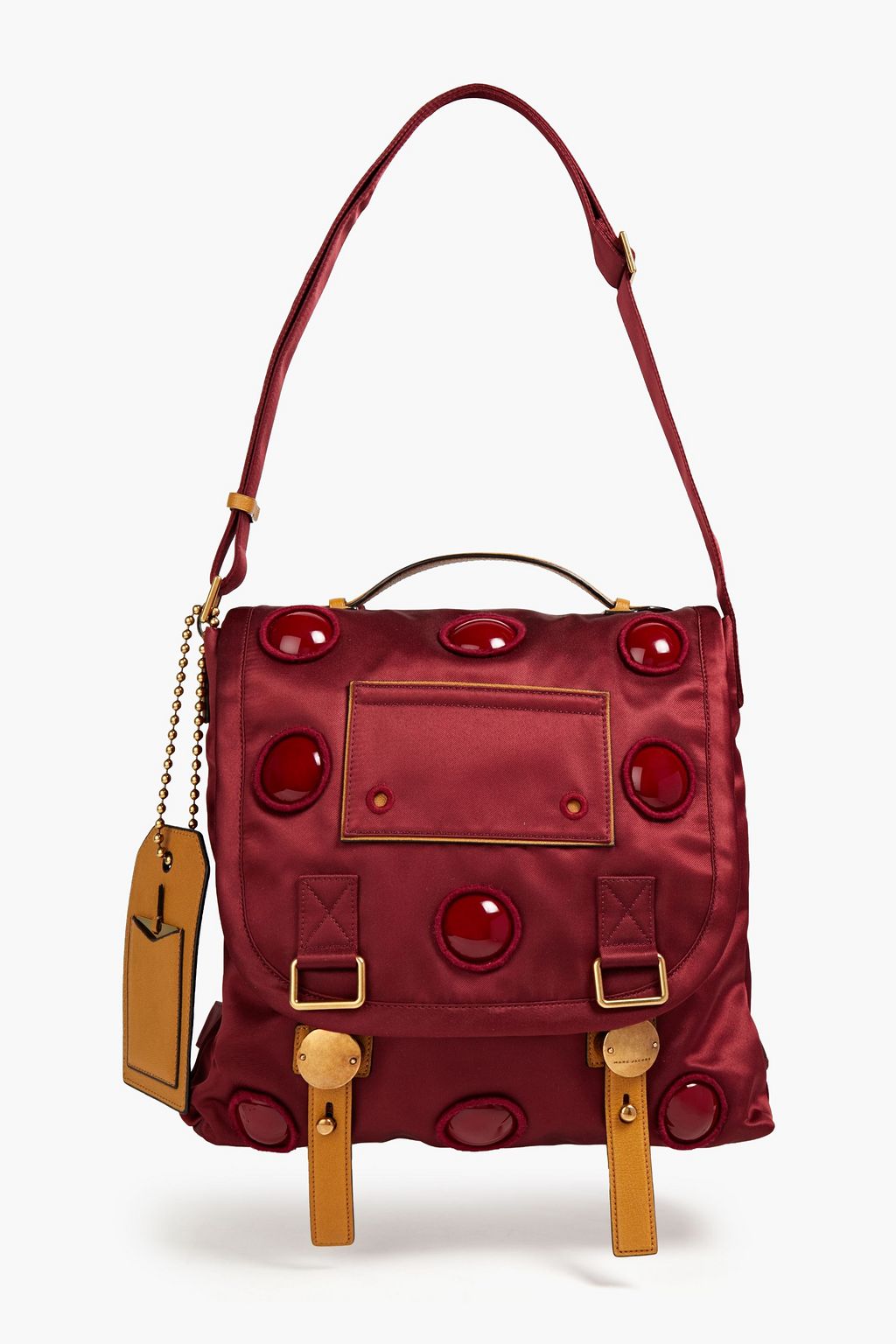 MARC JACOBS レザートリム スタッズ付き ツイル バックパック