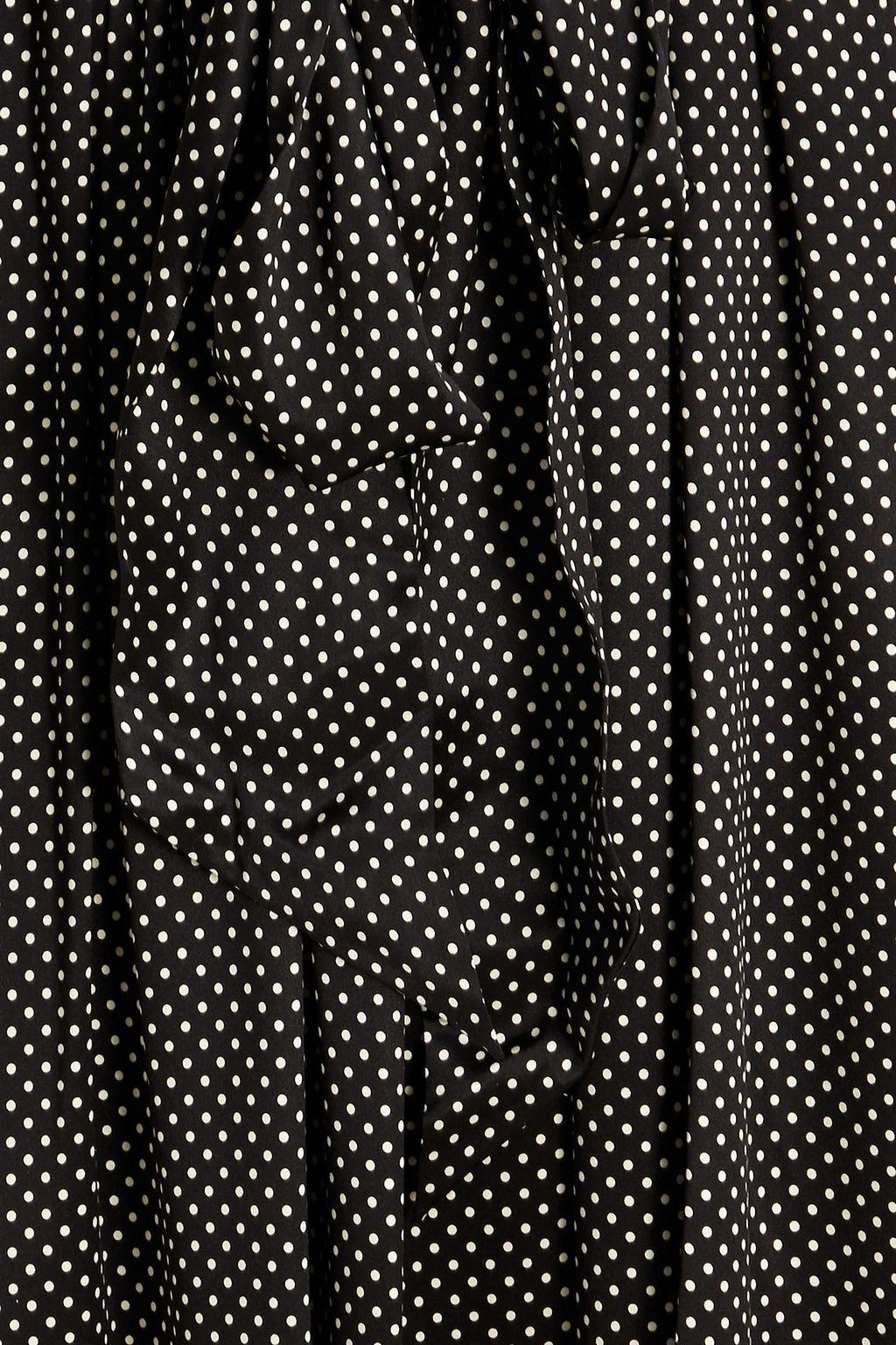 MARC JACOBS Belted polka-dot silk-satin midi shirt dress