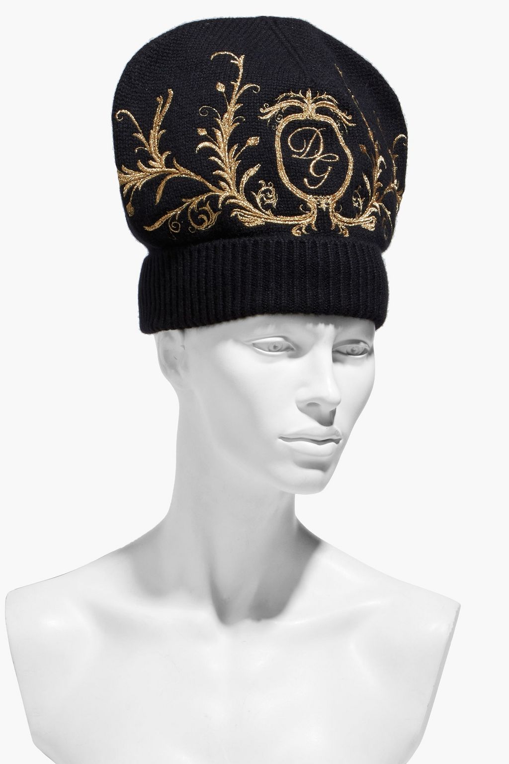 DOLCE&GABBANA Embroidered cashmere beanie