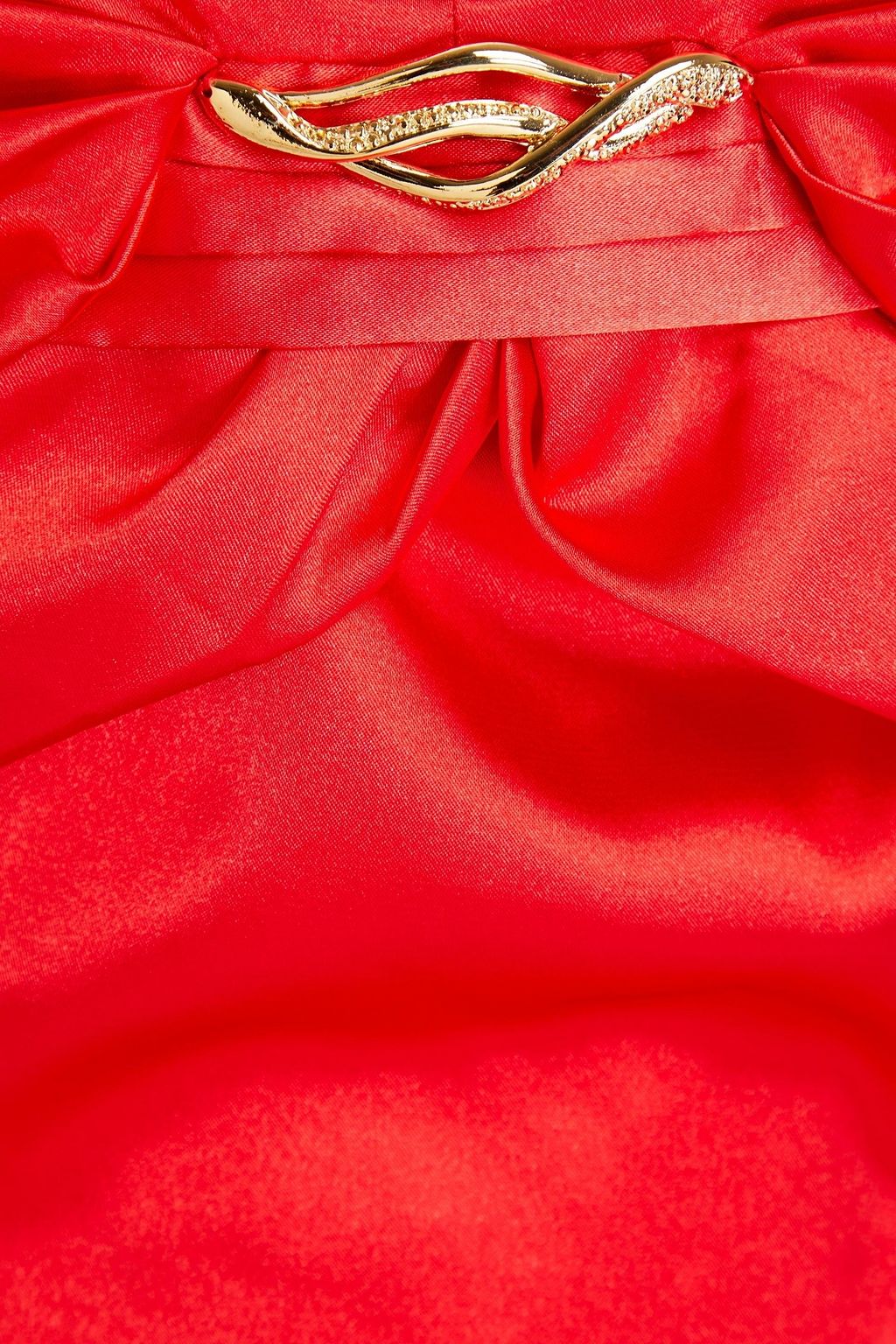 ROBERTO CAVALLI Embellished gathered satin dress