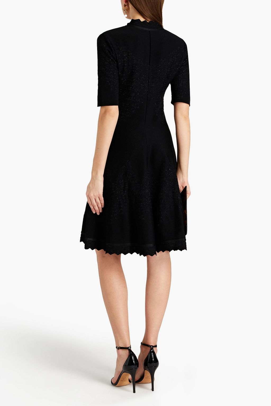 ROBERTO CAVALLI Jacquard-knit cotton-blend dress