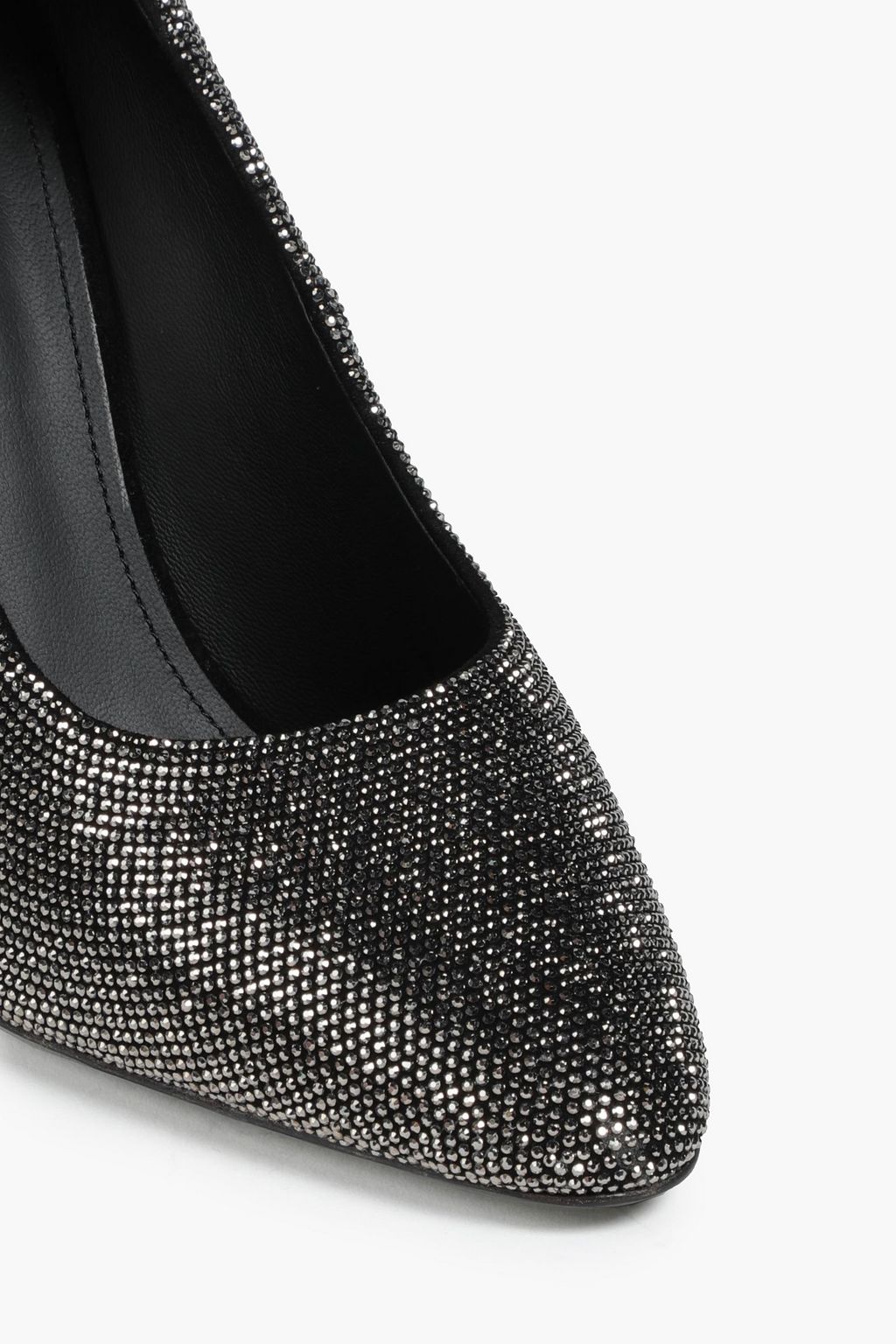 FERRAGAMO Judy crystal-embellished leather pumps