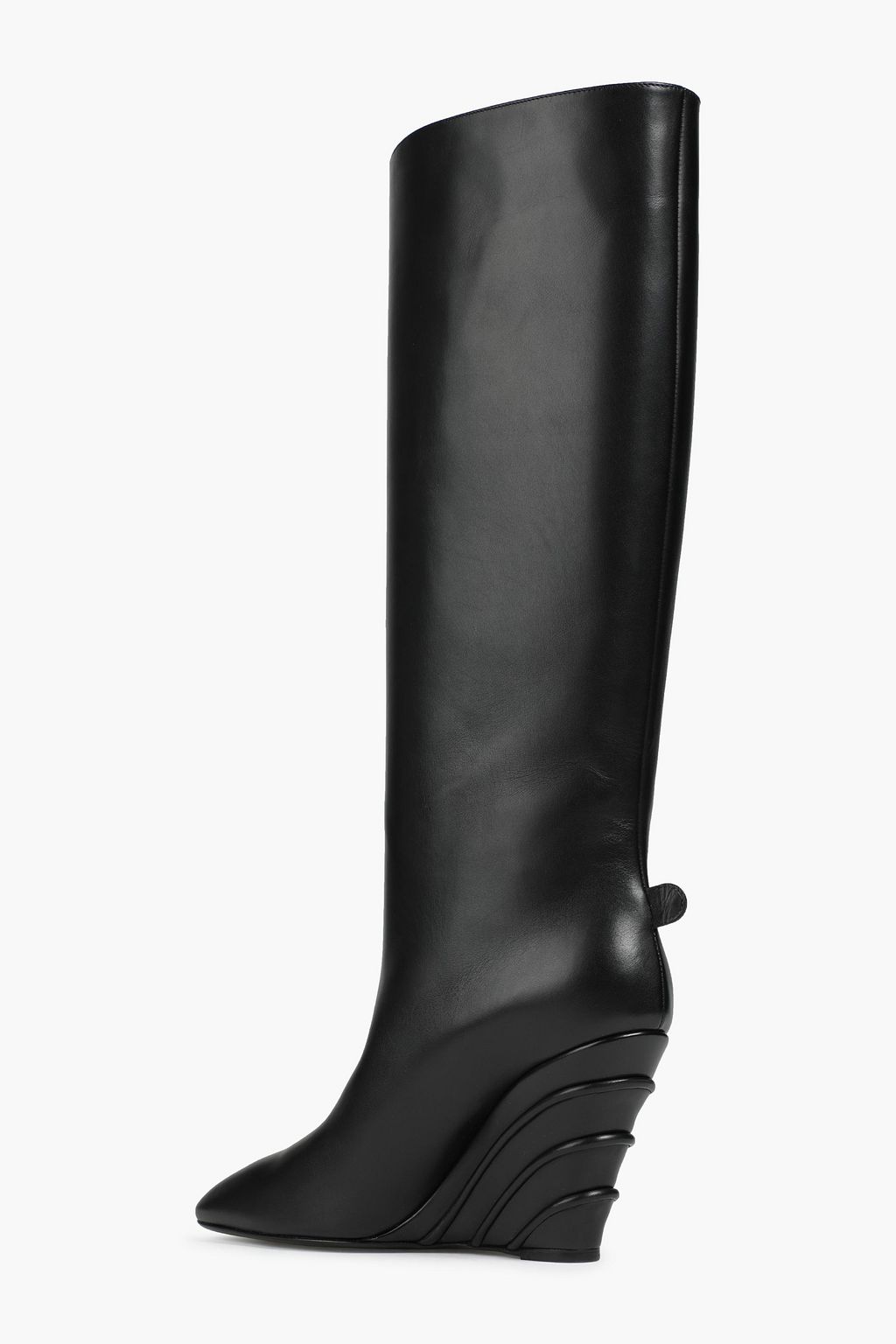 FERRAGAMO Leather wedge knee boots