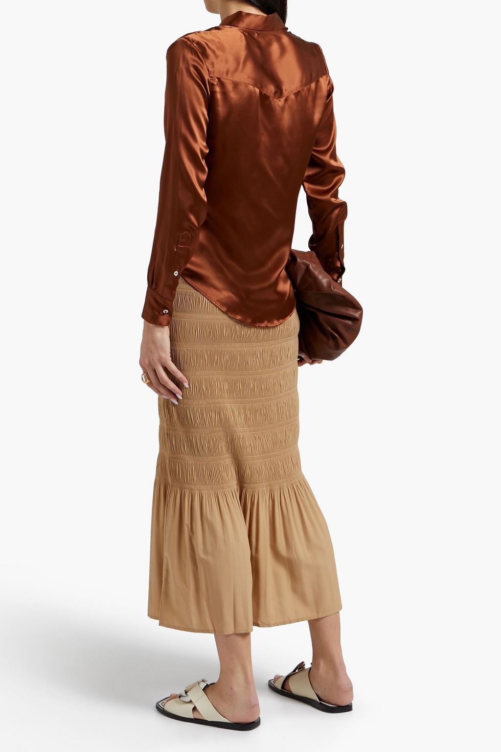 OFFICINE GÉNÉRALE Silk-satin shirt