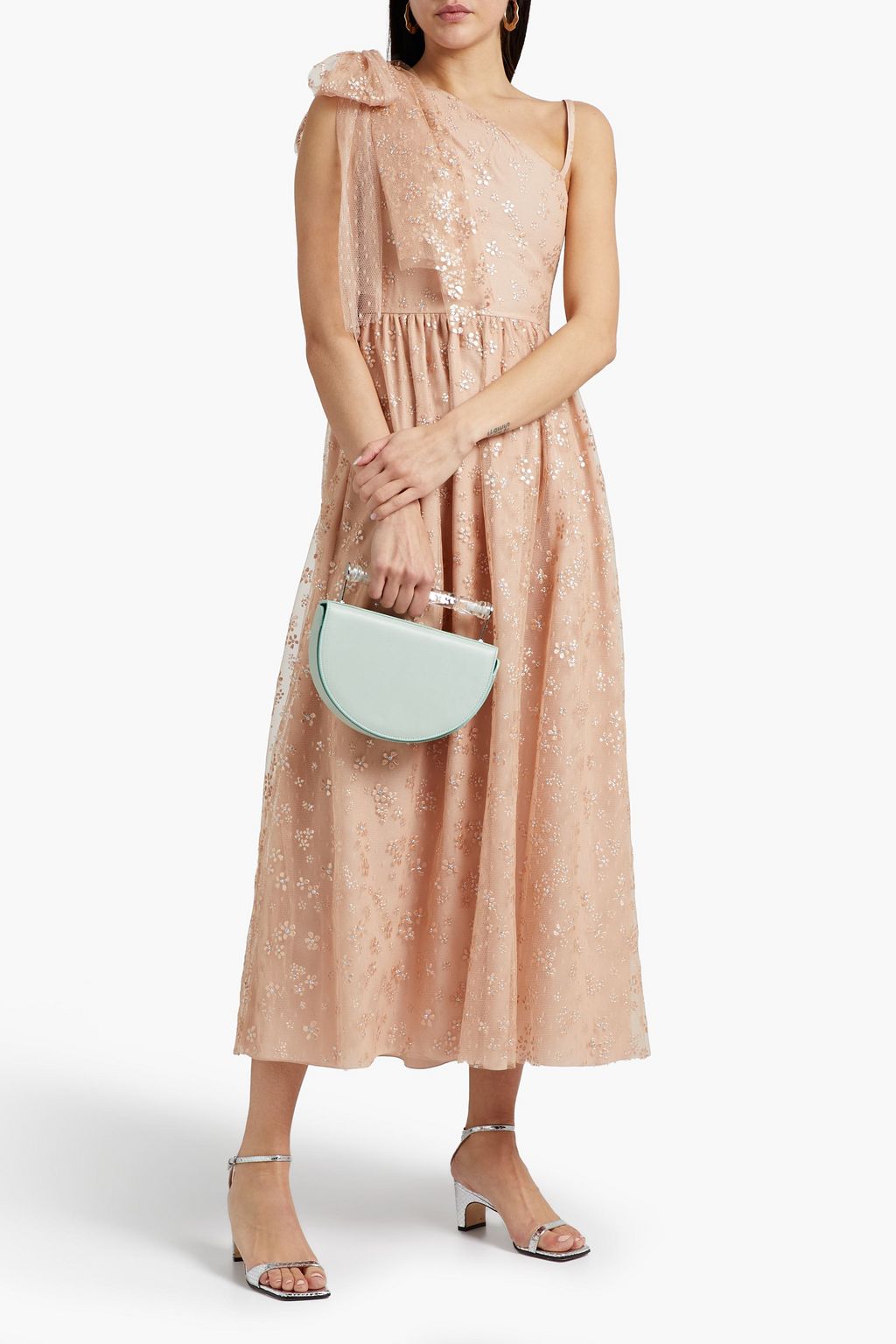 REDVALENTINO فستان سهرة من التول مزيّن بزخارف