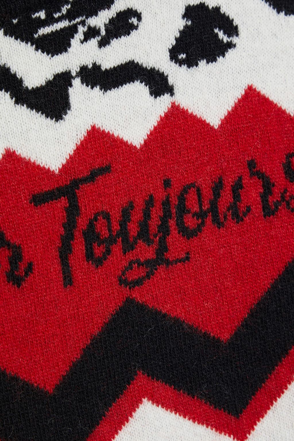 LOVE MOSCHINO Jacquard-knit wool turtleneck sweater