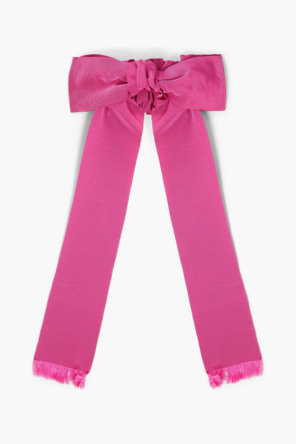 Redvalentino Woman Bow-embellished Cotton-blend Grosgrain Belt Fuchsia Size L