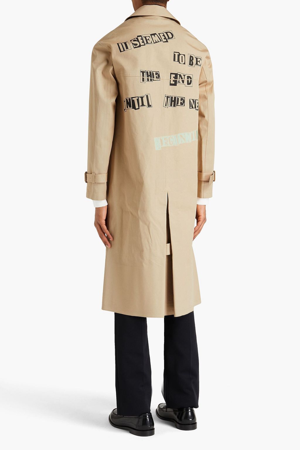 VALENTINO Double-breasted printed cotton-twill trench coat