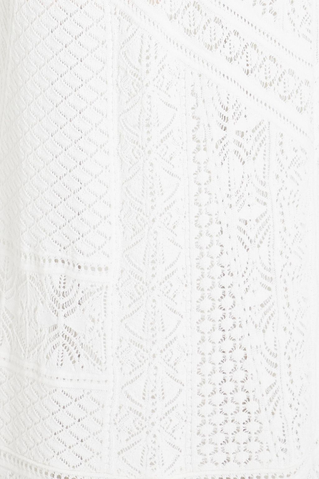 ROBERTO CAVALLI Bead-embellished crochet-knit cotton-blend gown