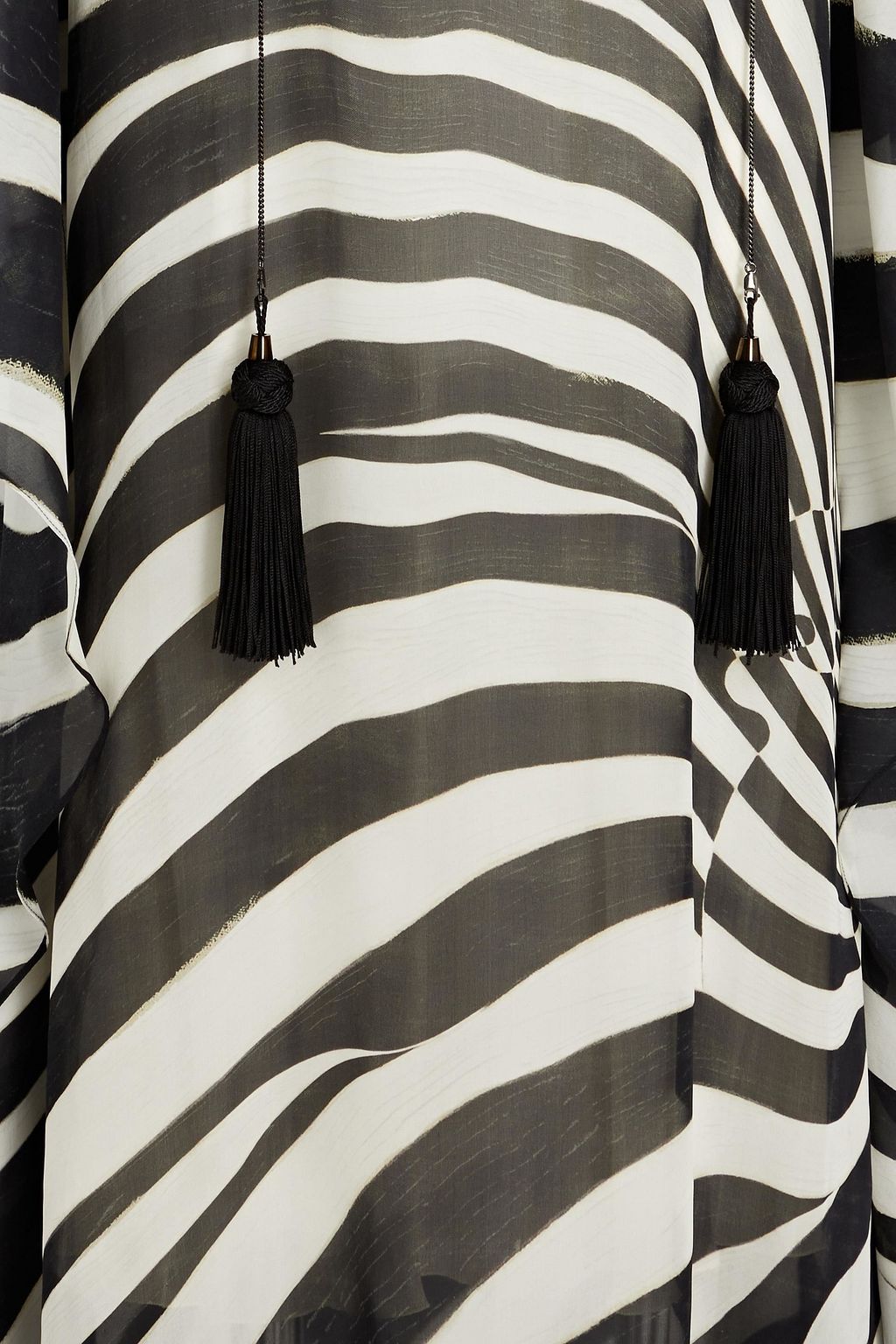 ROBERTO CAVALLI Zebra-print silk-chiffon kaftan