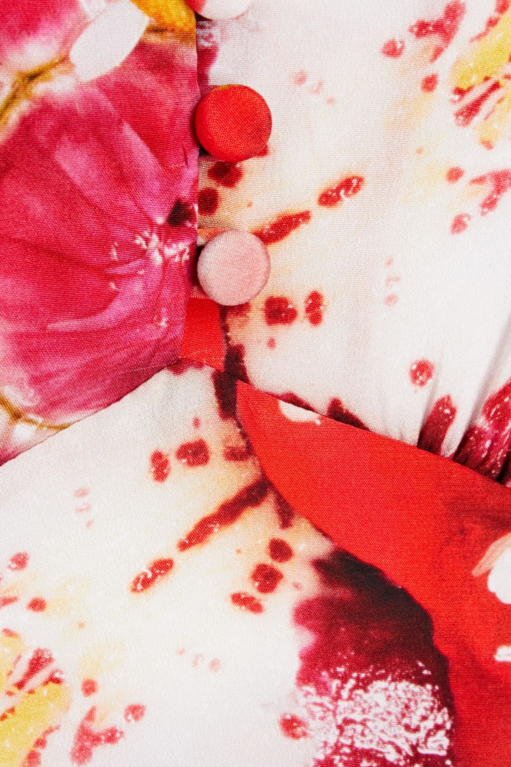 MARC JACOBS + Maisie Cousins ruffled printed silk midi dress