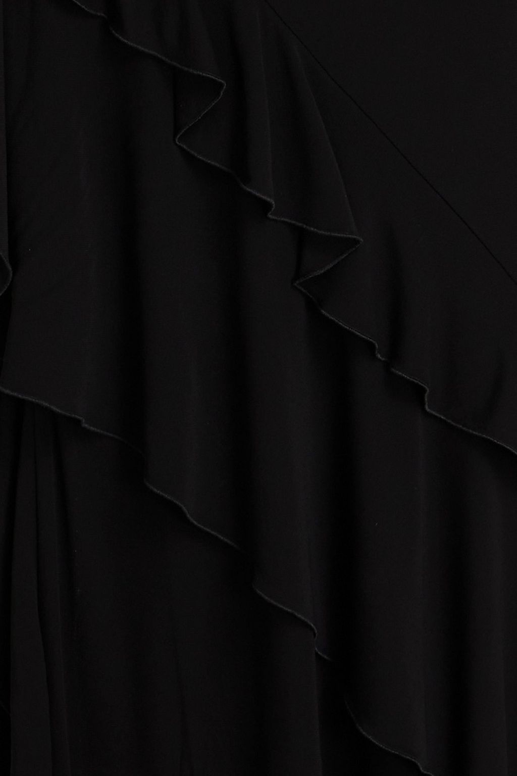 ROBERTO CAVALLI Crystal-embellished ruffled crepe gown