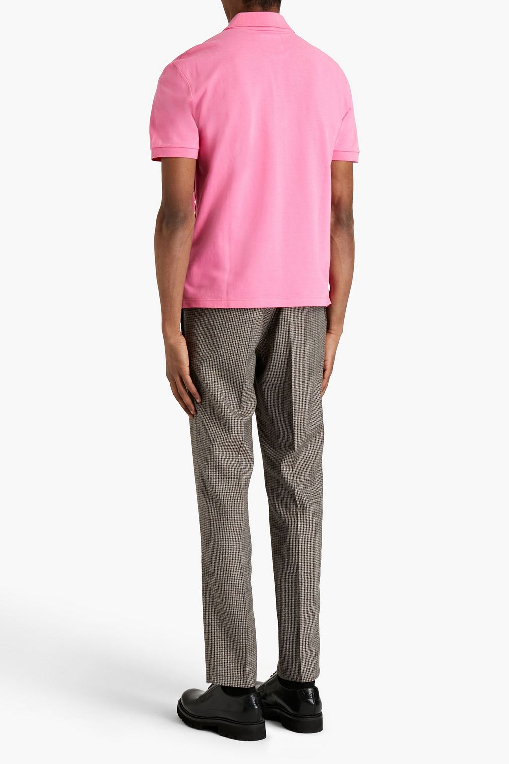 VALENTINO GARAVANI Studded cotton-piqué polo shirt