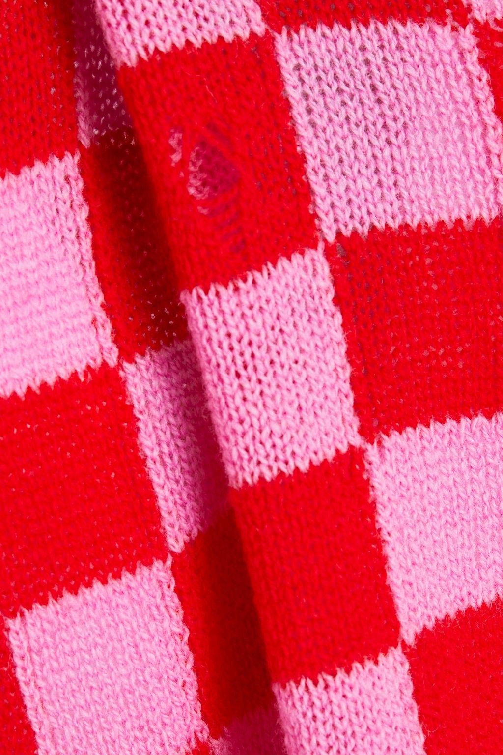 MARC JACOBS Distressed checked wool and cashmere-blend sweater