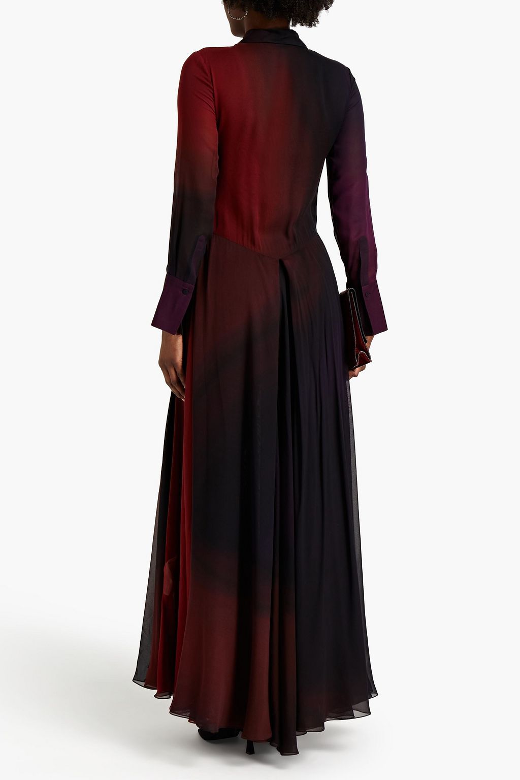 ROBERTO CAVALLI Pleated silk-georgette gown
