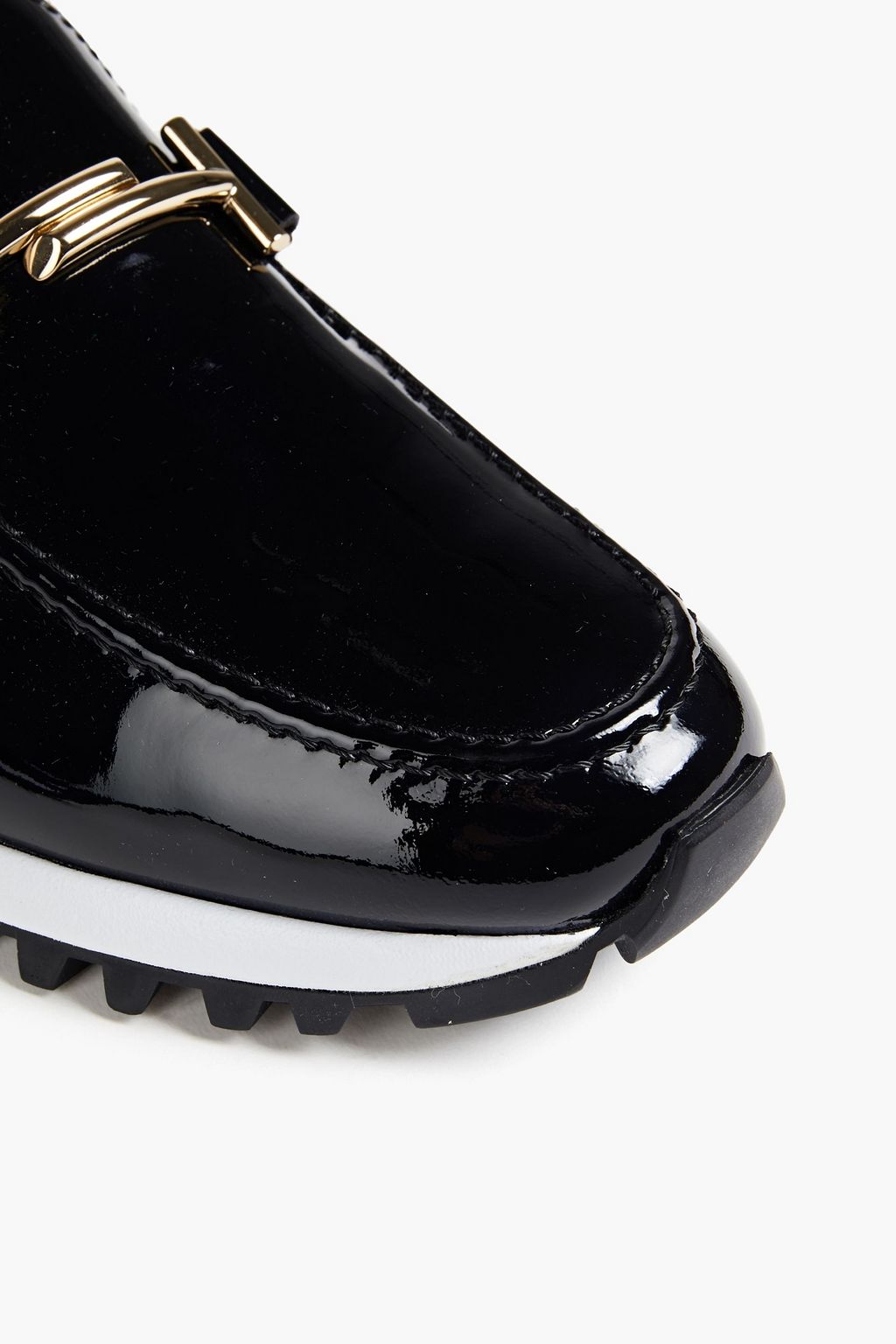 TOD'S + Alber Elbaz Double T patent-leather loafers