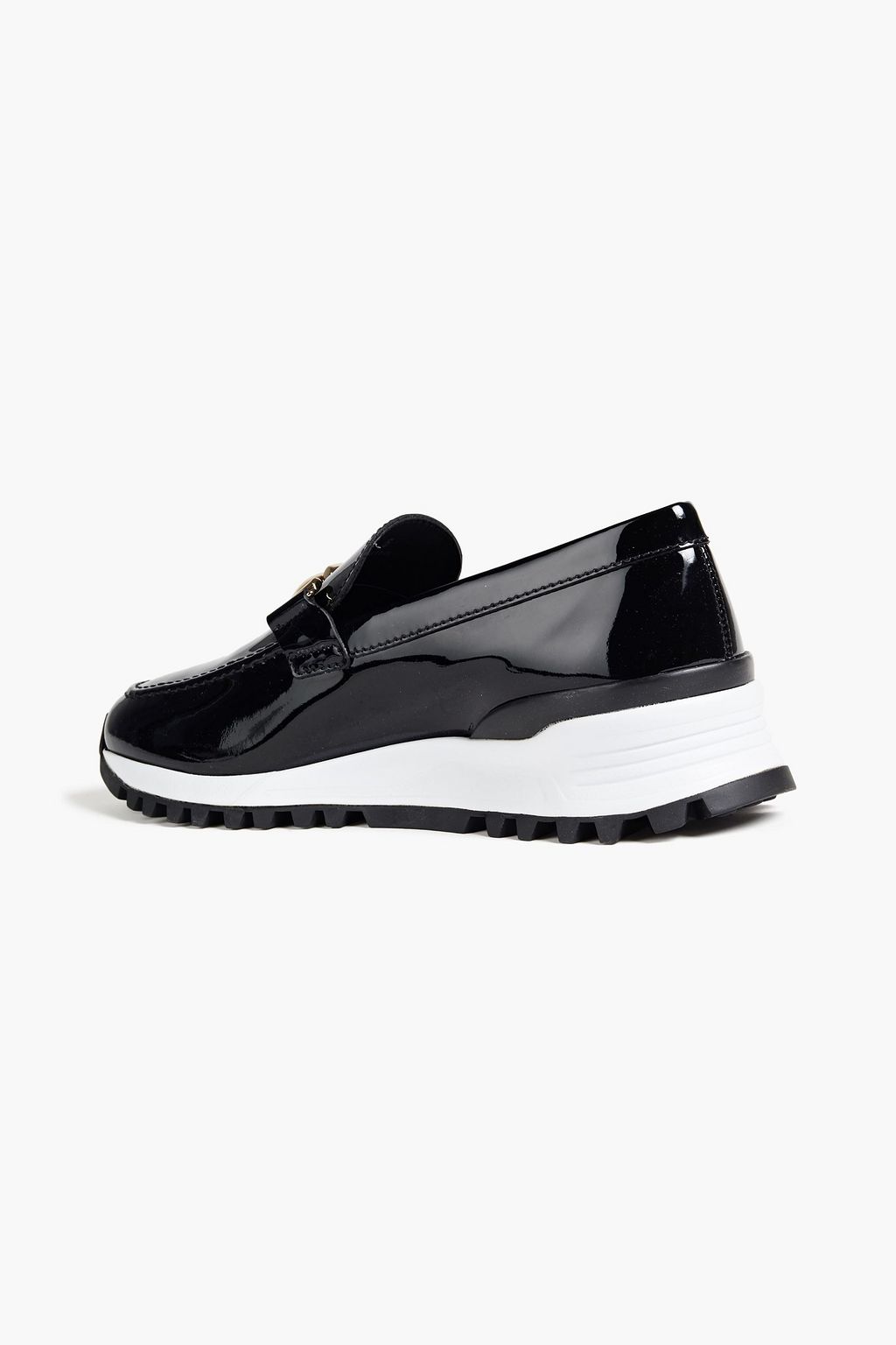 TOD'S + Alber Elbaz Double T patent-leather loafers