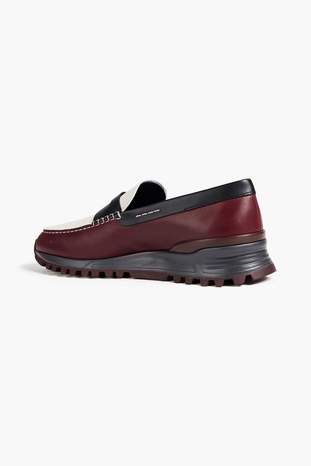 TOD'S + Alber Elbaz color-block leather penny loafers