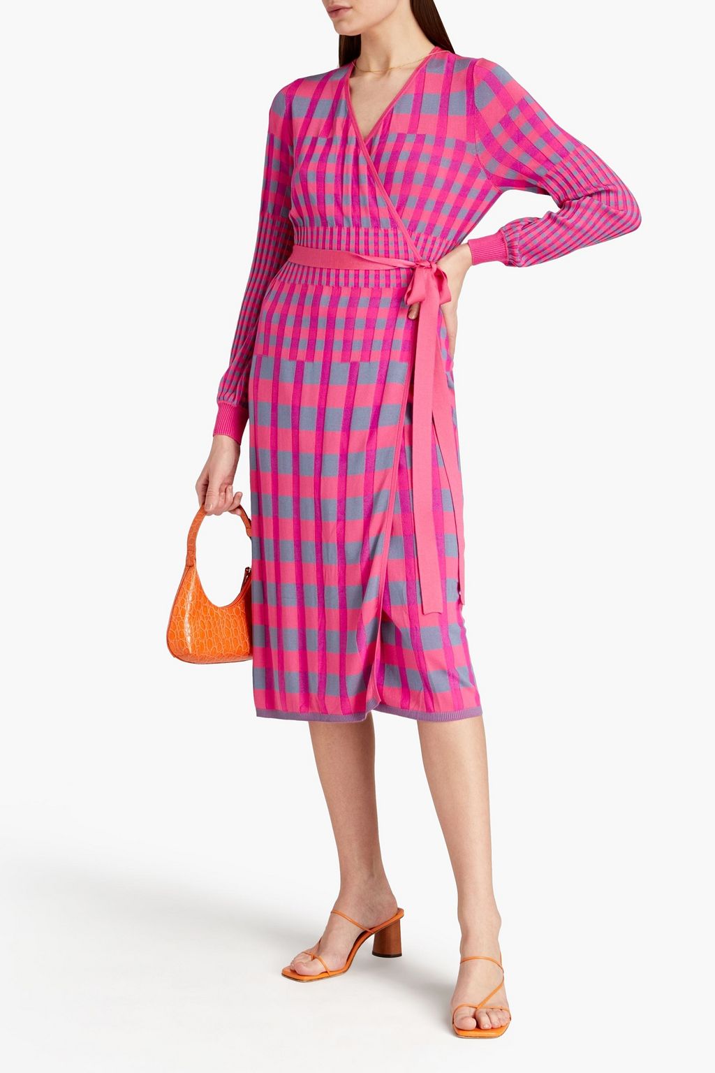 DIANE VON FURSTENBERG Tracy jacquard-knit wrap dress