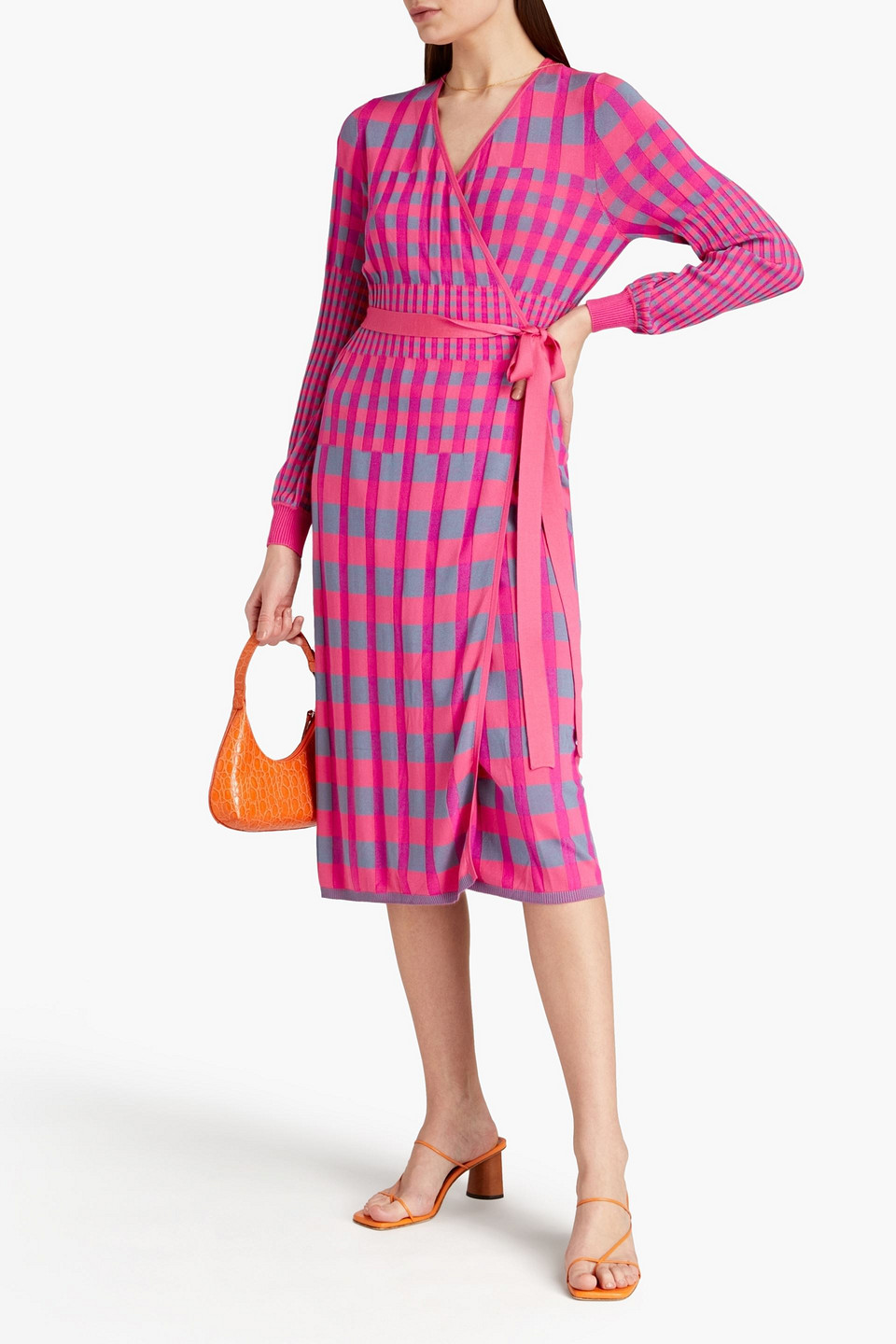 Diane Von Furstenberg Jacquard-knit Wrap Dress In Fuchsia | ModeSens Diane Von Furstenberg Jacquard-knit Wrap Dress In Fuchsia | ModeSens