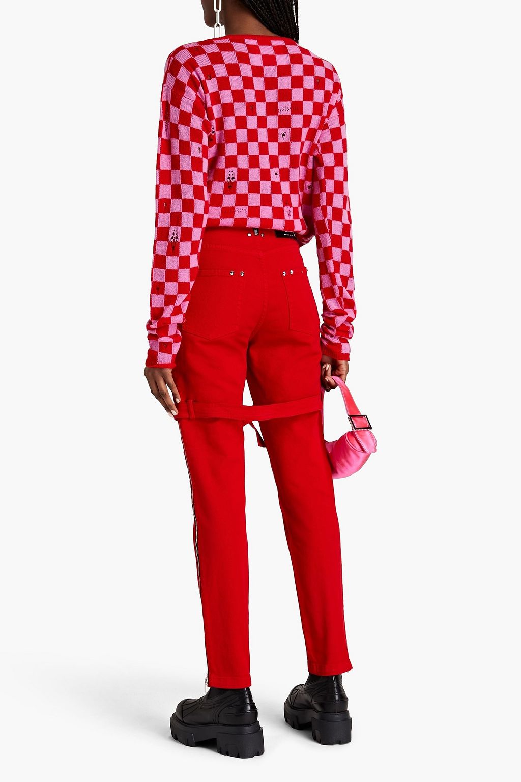 MARC JACOBS Buckle-embellished high-rise skinny jeans
