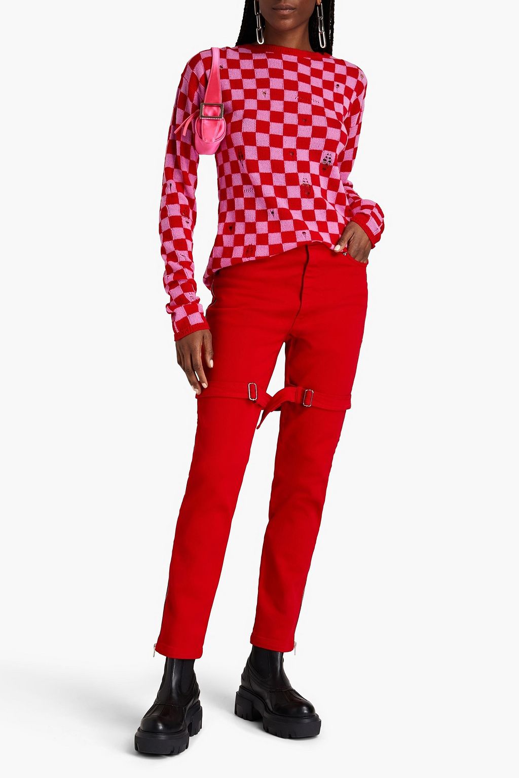 MARC JACOBS Buckle-embellished high-rise skinny jeans