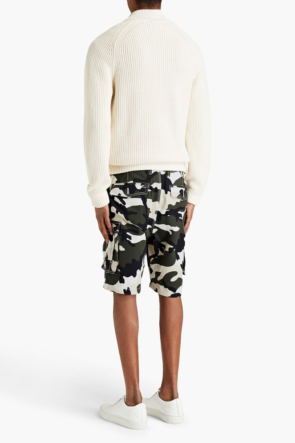 VALENTINO GARAVANI Camouflage-print cotton-twill shorts