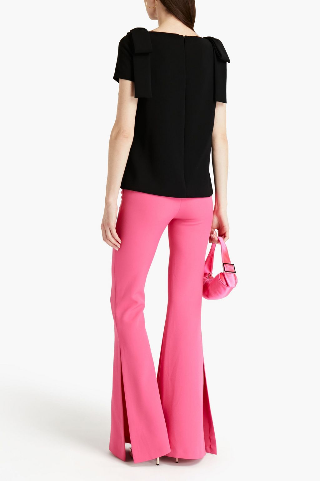 CAROLINA HERRERA Bow-embellished crepe top