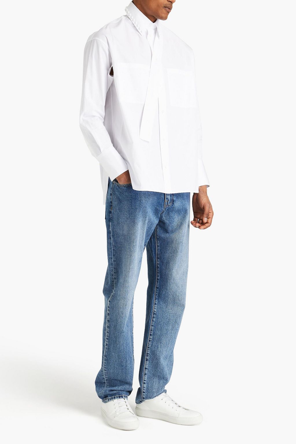 VALENTINO GARAVANI Studded cotton-poplin shirt