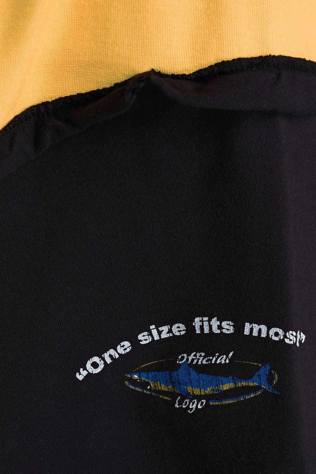 VETEMENTS Oversized appliquéd printed cotton-jersey top
