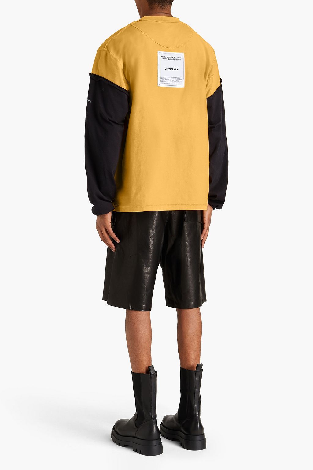 VETEMENTS Oversized appliquéd printed cotton-jersey top