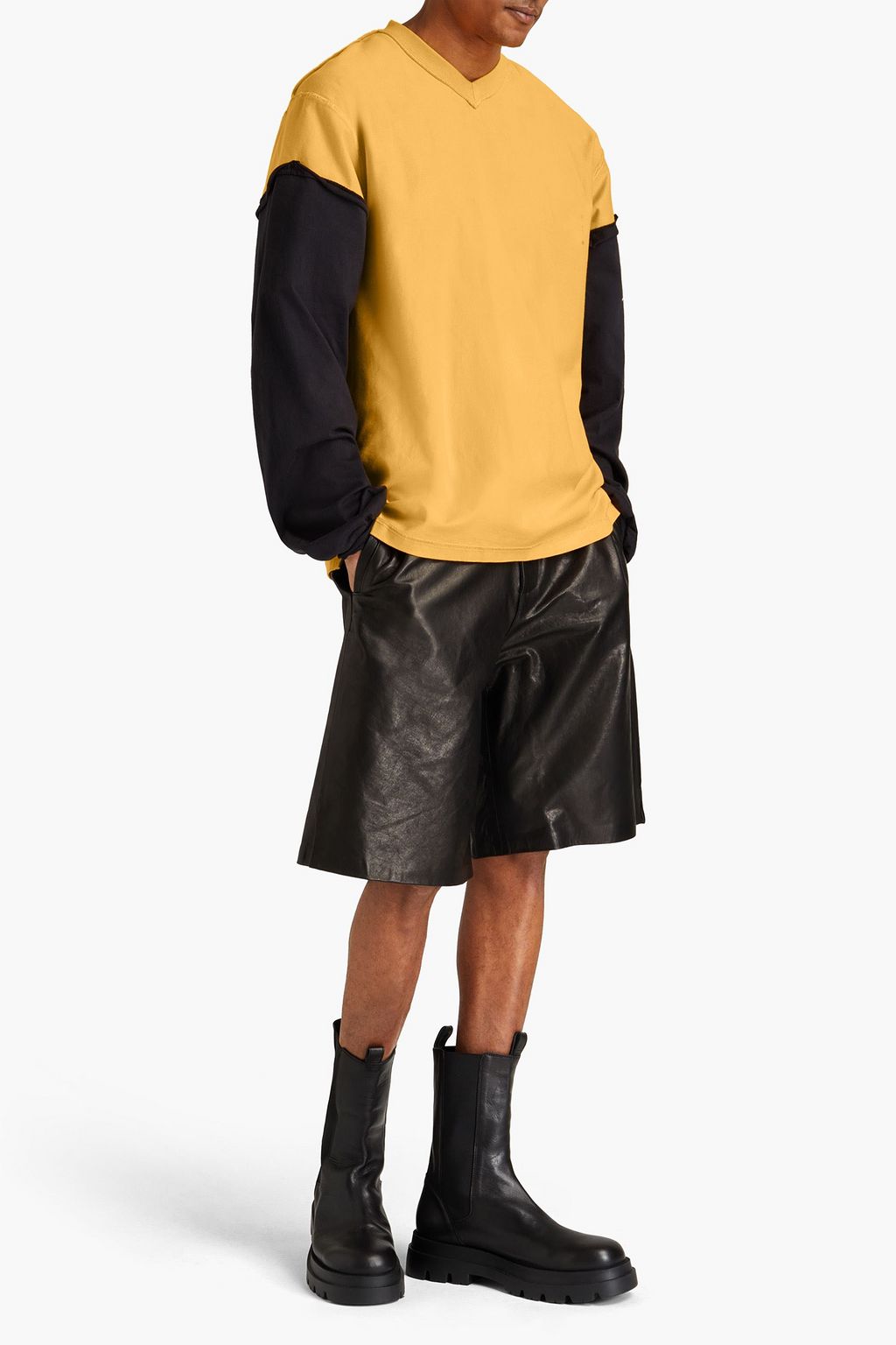 VETEMENTS Oversized appliquéd printed cotton-jersey top