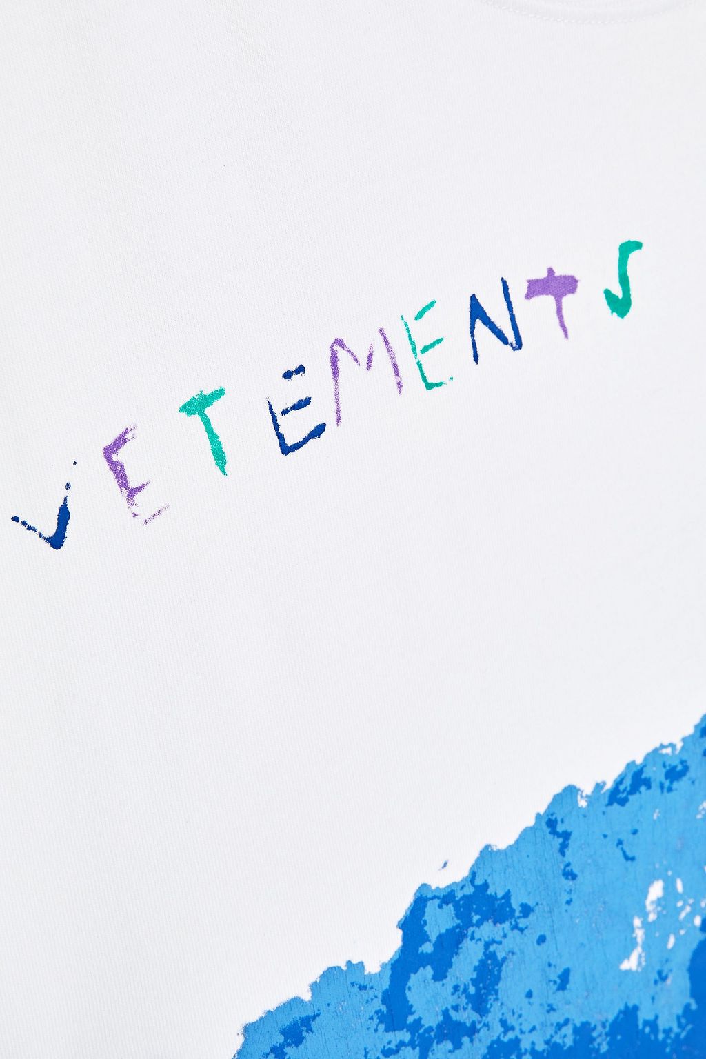VETEMENTS Painted cotton-jersey T-shirt