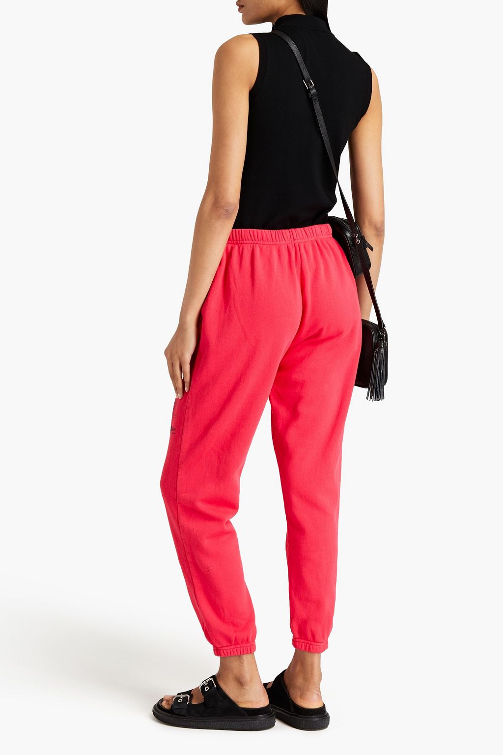 MARC JACOBS Printed French cotton-terry track pants