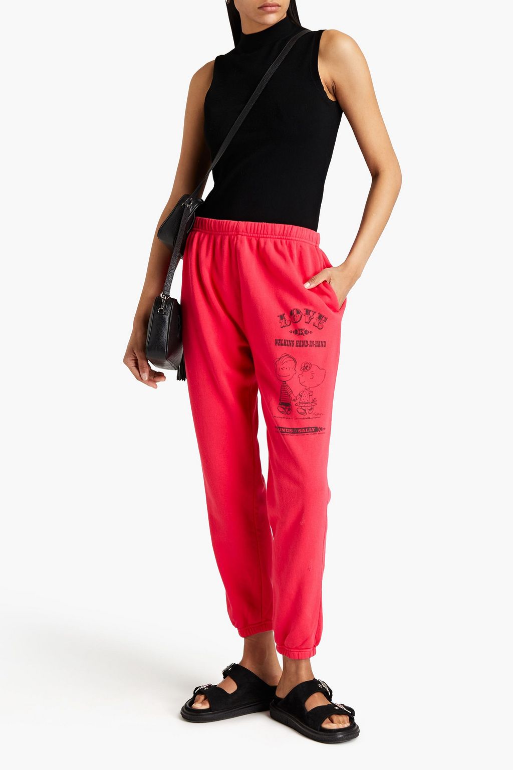MARC JACOBS Printed French cotton-terry track pants